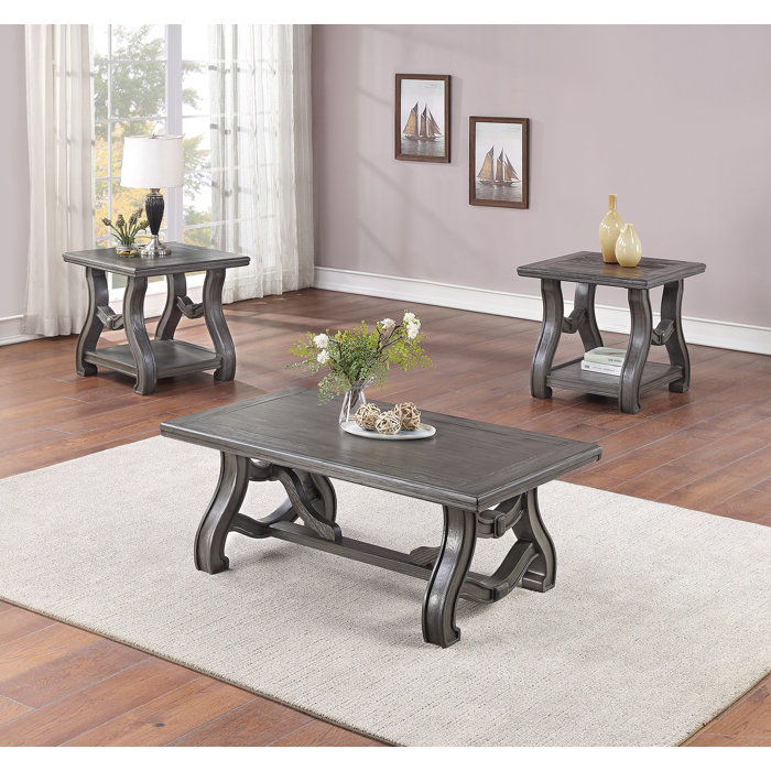 Canora Grey Summey 3 Piece Coffee Table Set Wayfair